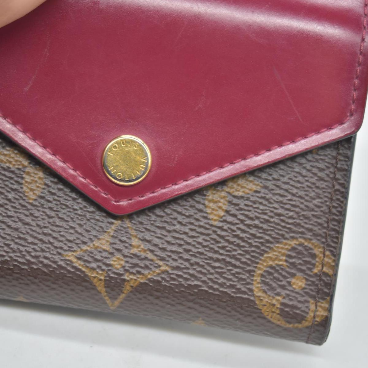 Louis Vuitton Monogram Portefeuille Zoe Mini Trifold Wallet Brown MI3210