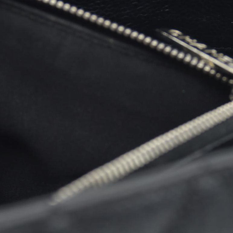 AUCTION $2900 Chanel  Caviar Quilted Grand Shopping Tote GST Black Silver Hardware 2008