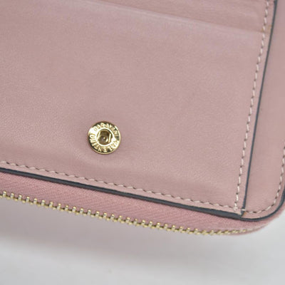 VALENTINO Garavani Rock Studs Leather Bifold Wallet Pink