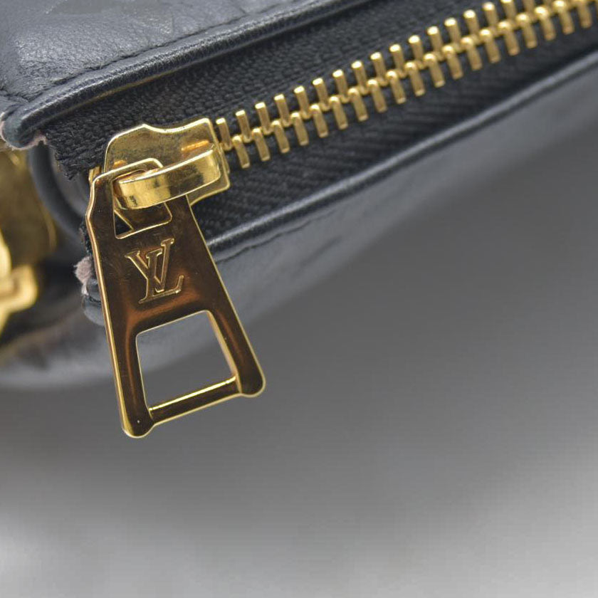 $4950 LOUIS VUITTON  Lambskin Embossed Monogram Coussin PM Black