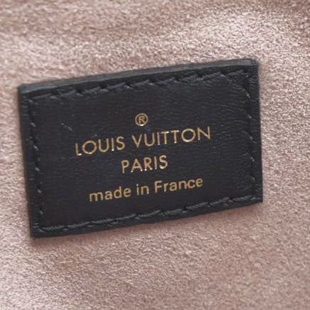 $4950 LOUIS VUITTON  Lambskin Embossed Monogram Coussin PM Black