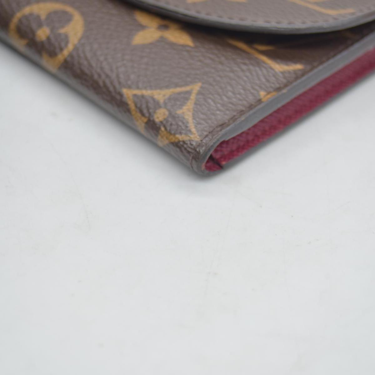 Louis Vuitton Monogram Porte Monnaie Rosalie Coin Purse Wallet Brown UB2137