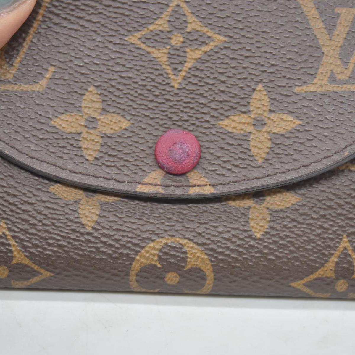Louis Vuitton Monogram Porte Monnaie Rosalie Coin Purse Wallet Brown UB2137