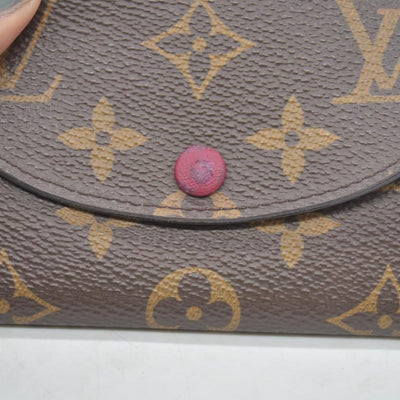 Louis Vuitton Monogram Porte Monnaie Rosalie Coin Purse Wallet Brown UB2137