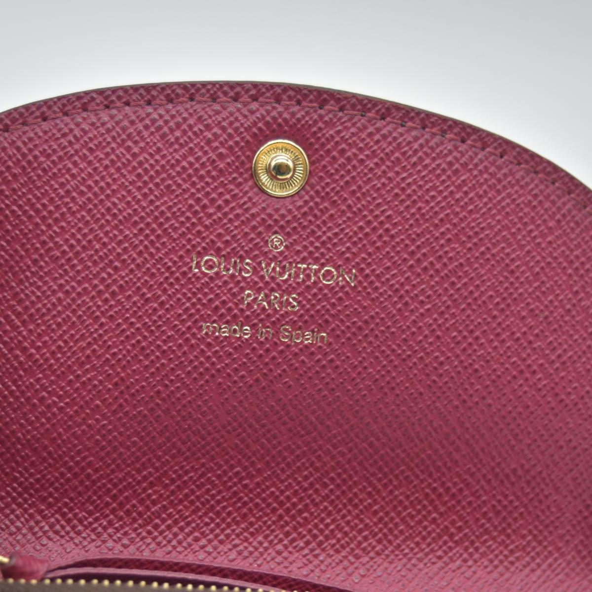 Louis Vuitton Monogram Porte Monnaie Rosalie Coin Purse Wallet Brown UB2137