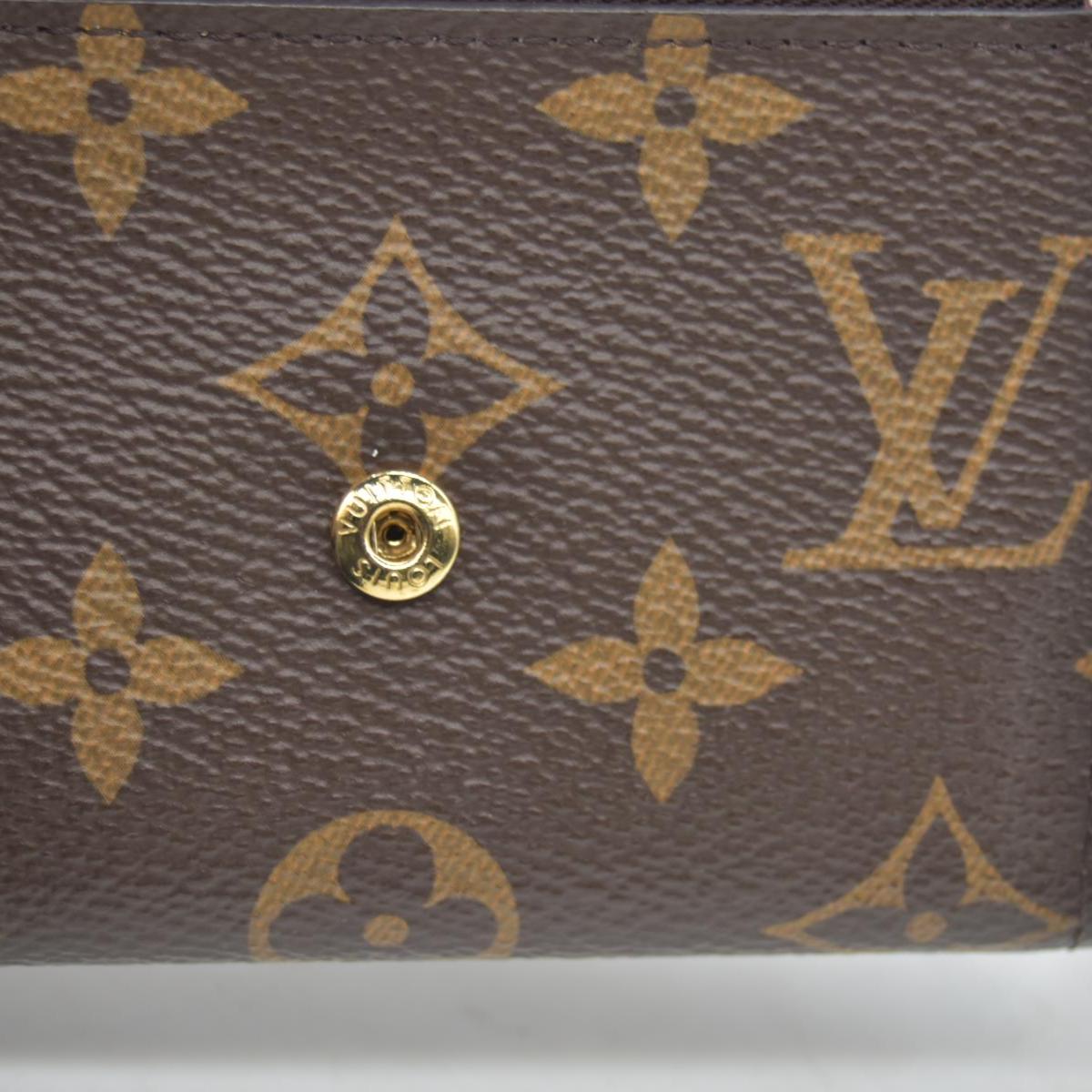 Louis Vuitton Monogram Porte Monnaie Rosalie Coin Purse Wallet Brown UB2137