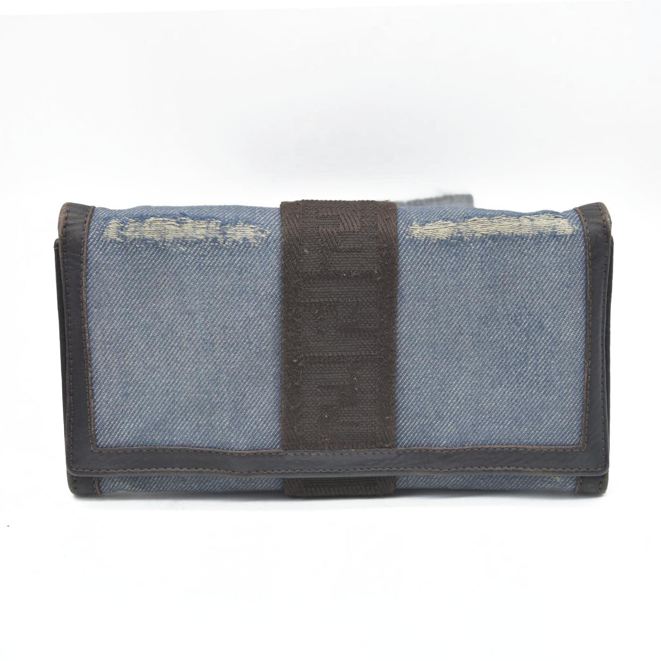 $545 Fendi Women's Wallet Jeans  Calf color leather