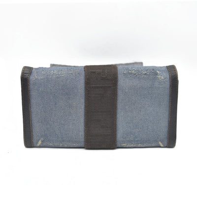 $545 Fendi Women's Wallet Jeans  Calf color leather