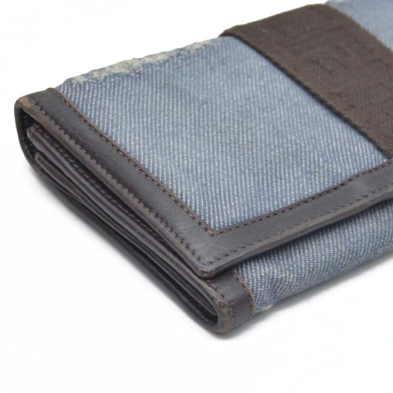 $545 Fendi Women's Wallet Jeans  Calf color leather