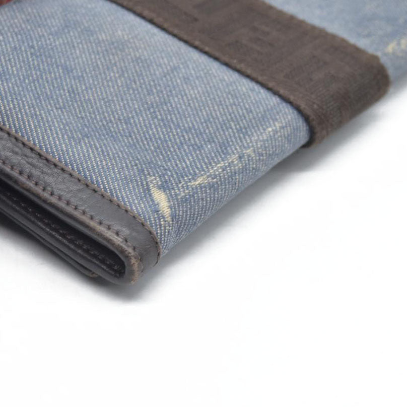 $545 Fendi Women's Wallet Jeans  Calf color leather