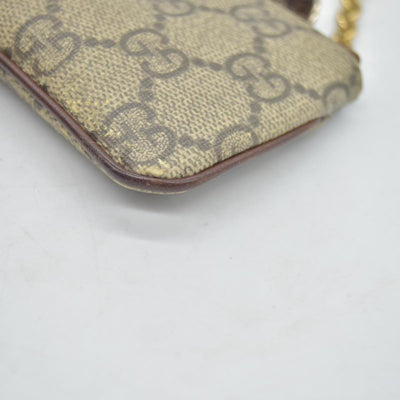 GUCCI GG Supreme PVC Coin Purse Wallet Beige
