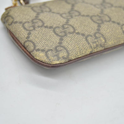 GUCCI GG Supreme PVC Coin Purse Wallet Beige