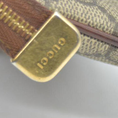 GUCCI GG Supreme PVC Coin Purse Wallet Beige