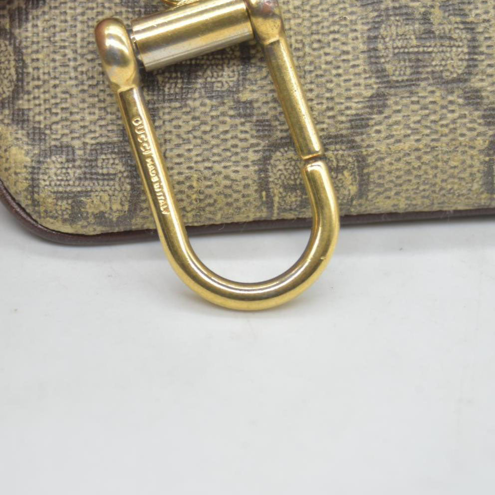GUCCI GG Supreme PVC Coin Purse Wallet Beige