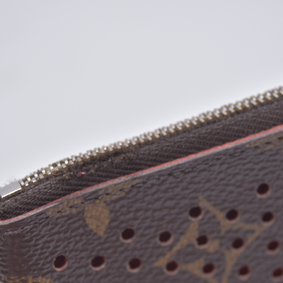 $530 Louis Vuitton Monogram Perforated Pochette Plat Orange