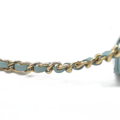 $3100 Chanel Caviar Quilted CC Filigree Wallet On Chain WOC Blue