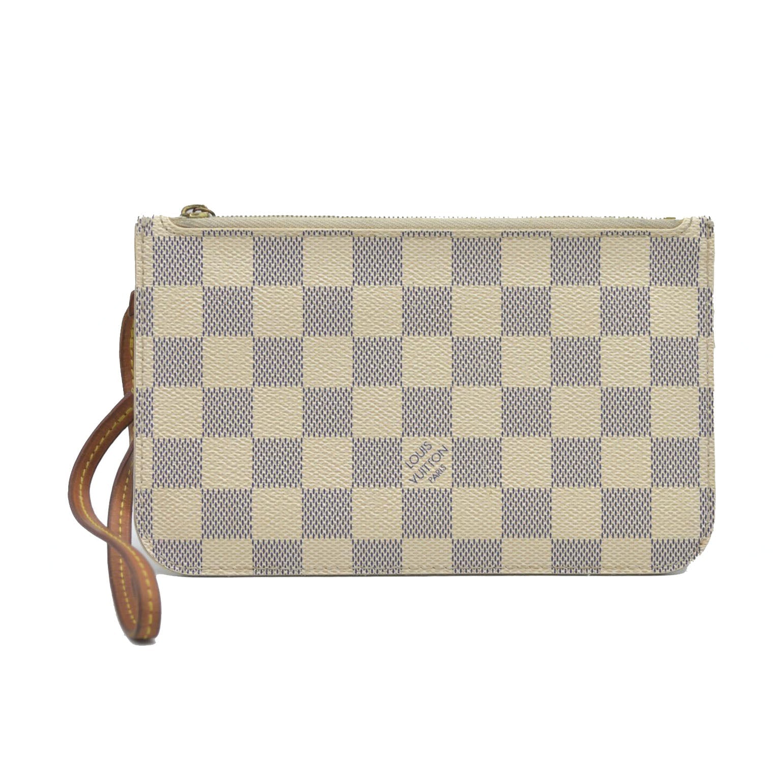 AUCTION $2030 Louis Vuitton Damier Azur Neverfull PM Pochette