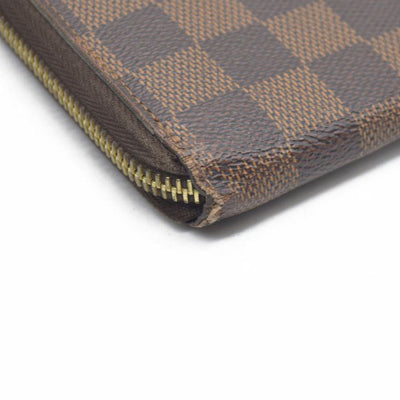 $865 Louis Vuitton  Damier Ebene Zippy Wallet CA3163