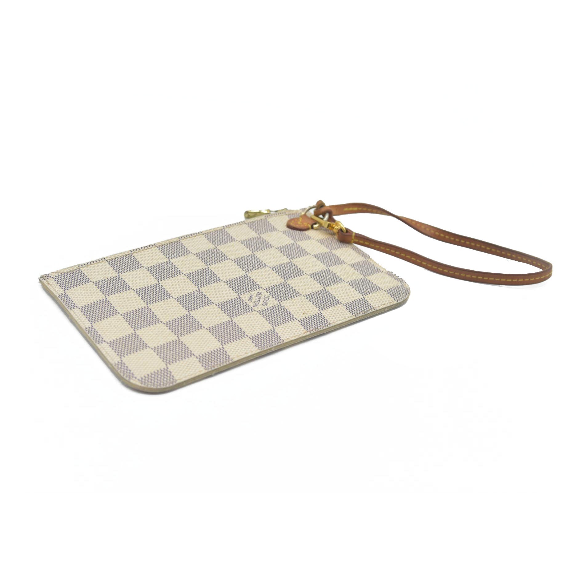 AUCTION $2030 Louis Vuitton Damier Azur Neverfull PM Pochette