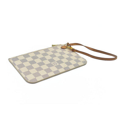AUCTION $2030 Louis Vuitton Damier Azur Neverfull PM Pochette