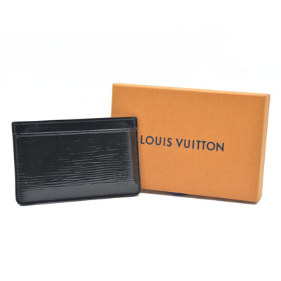 Louis Vuitton  Epi Card Holder Black Patent Leather