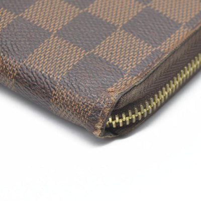 $865 Louis Vuitton  Damier Ebene Zippy Wallet CA3163