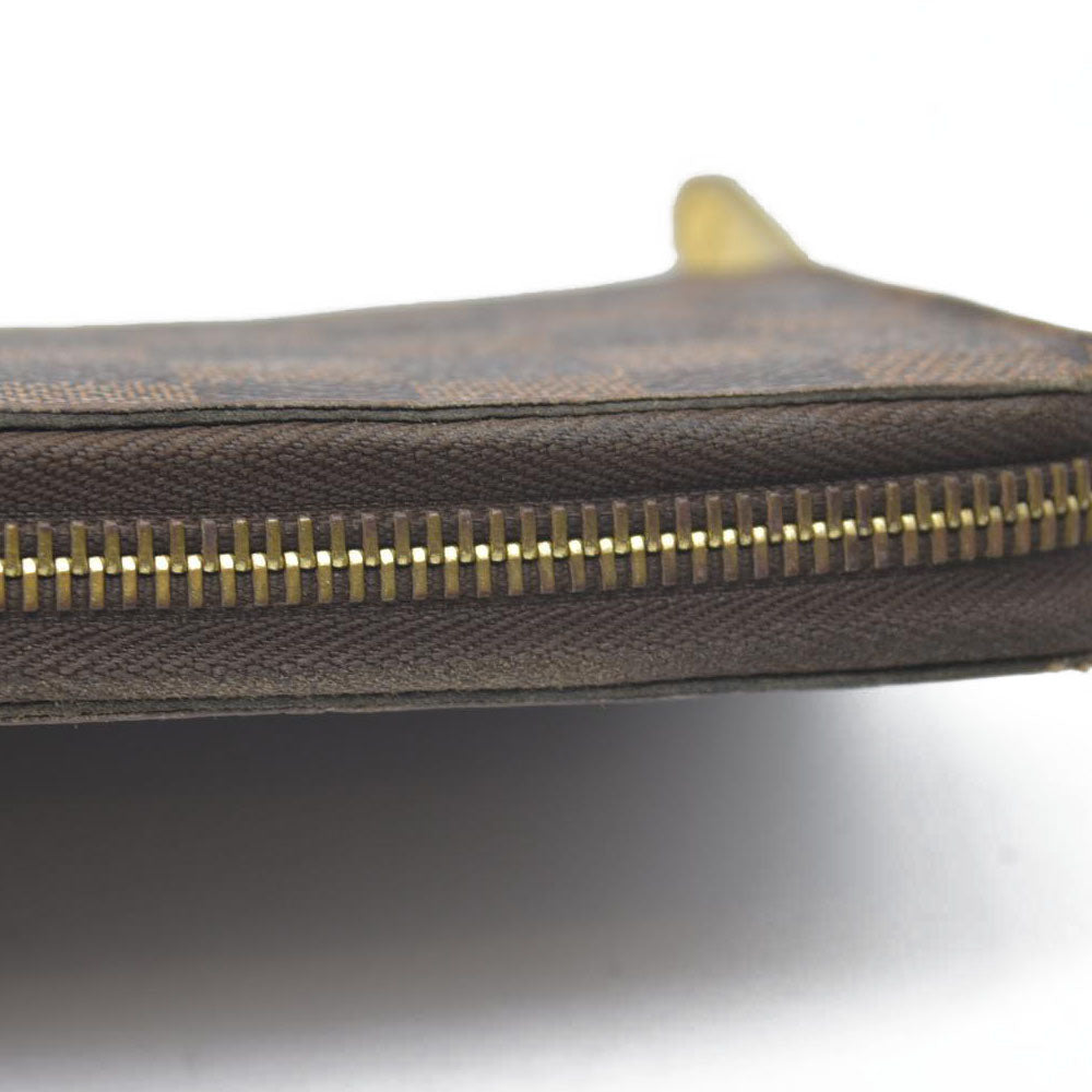 $865 Louis Vuitton  Damier Ebene Zippy Wallet CA3163