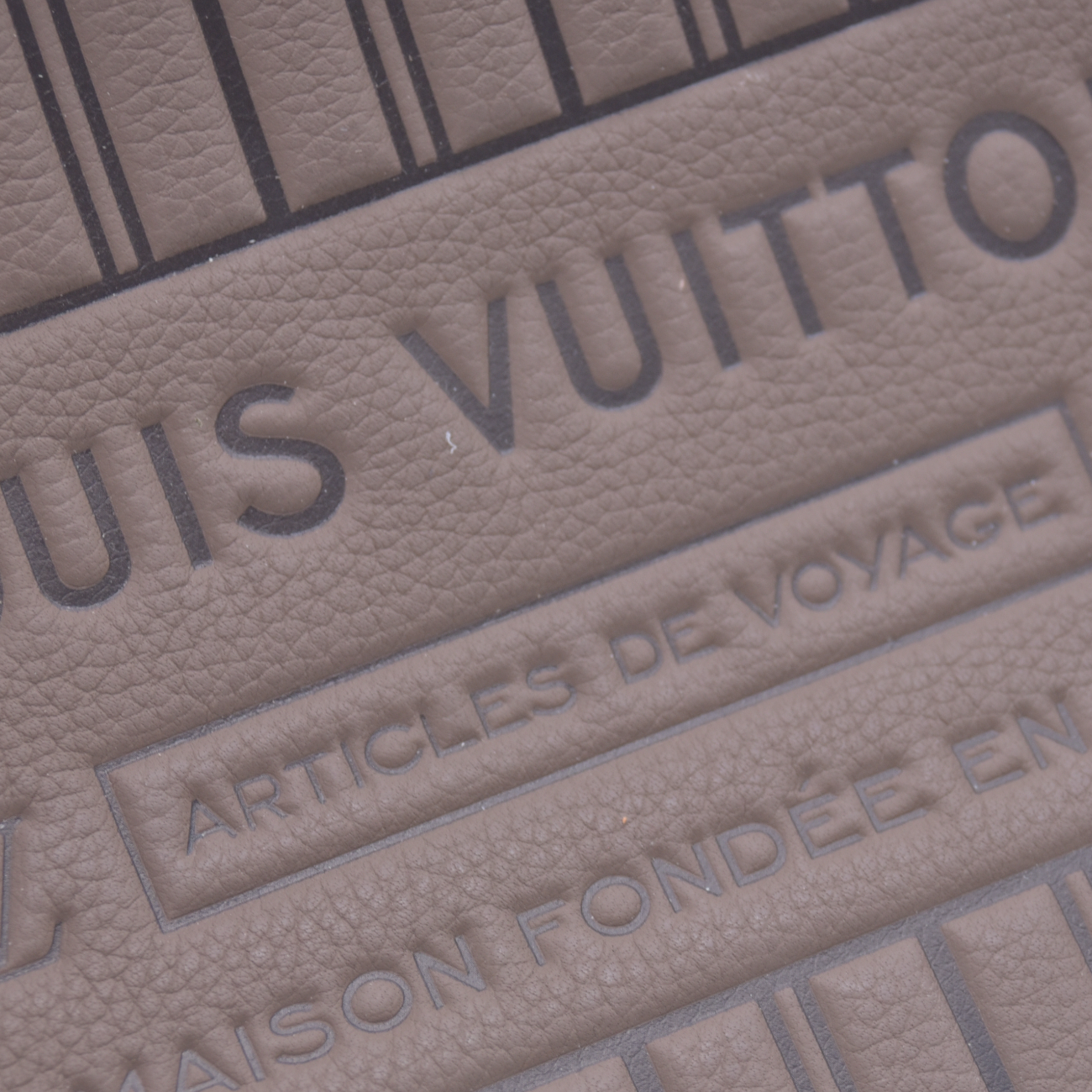 $3200 RFID Louis Vuitton Monogram Calfskin Neo Neverfull Inside Out MM Dark Fango Taupe