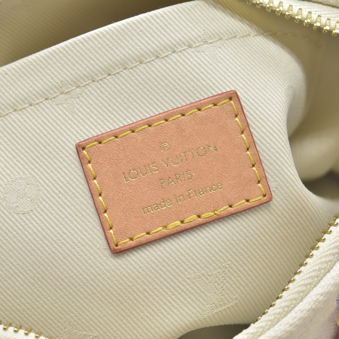 $2570 Louis Vuitton RFID Monogram Jacquard Fabric Speedy Bandouliere 20 Multicolor Beige