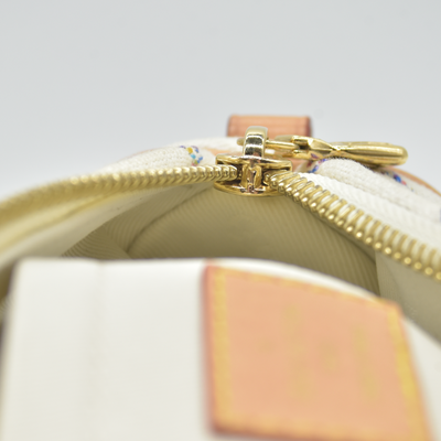 $2570 Louis Vuitton RFID Monogram Jacquard Fabric Speedy Bandouliere 20 Multicolor Beige