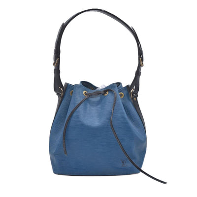 $1430 Louis Vuitton Blue Black Epi Leather Petit Noe Bag CONSIGNMENT