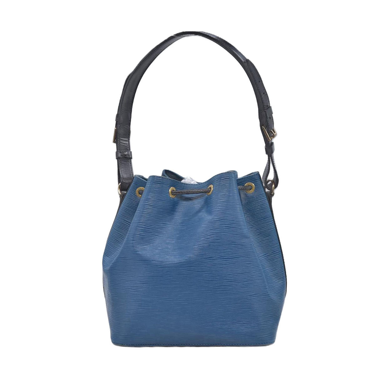 $1430 Louis Vuitton Blue Black Epi Leather Petit Noe Bag CONSIGNMENT