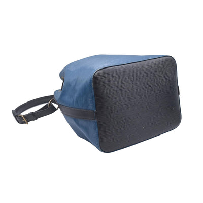 $1430 Louis Vuitton Blue Black Epi Leather Petit Noe Bag CONSIGNMENT