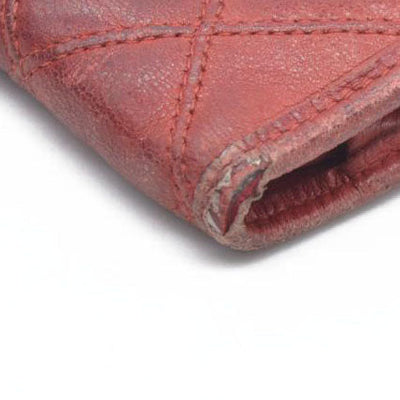 Chanel Chanel Red Lambskin Bicolore Wallet