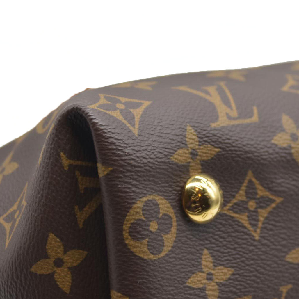$2850 Louis Vuitton Monogram Carryall PM Brown Crossbody Travel Bag
