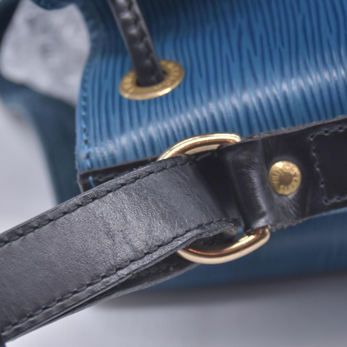 $1430 Louis Vuitton Blue Black Epi Leather Petit Noe Bag CONSIGNMENT