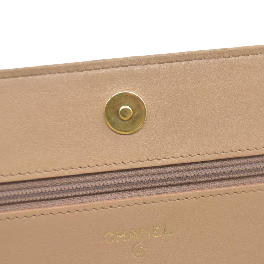 $3575 Chanel Caviar Quilted Boy Wallet On Chain WOC Dark Beige