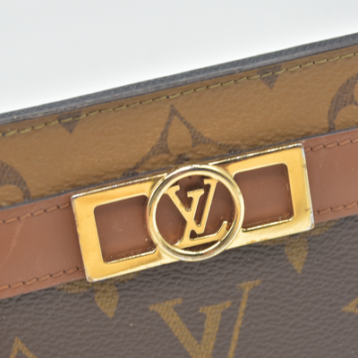 $460 Louis Vuitton Monogram Canvas Reverse Dauphine Card Holder RFID CONSIGNMENT