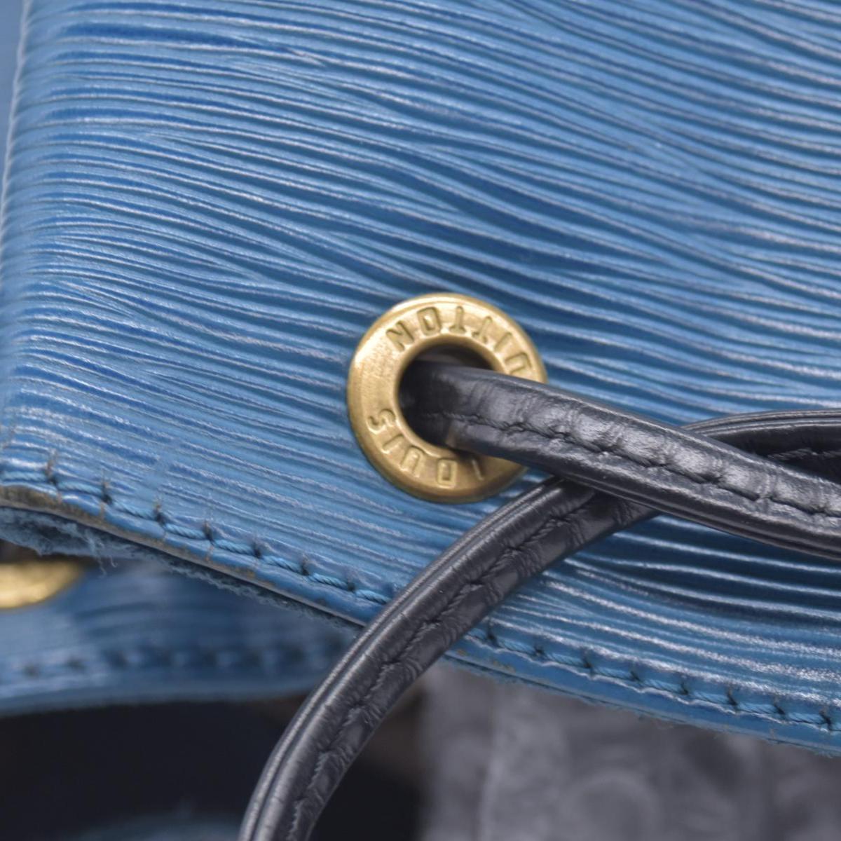 $1430 Louis Vuitton Blue Black Epi Leather Petit Noe Bag CONSIGNMENT 10021129
