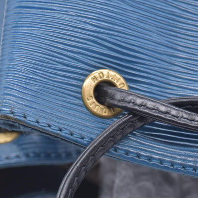 $1430 Louis Vuitton Blue Black Epi Leather Petit Noe Bag CONSIGNMENT 10021129