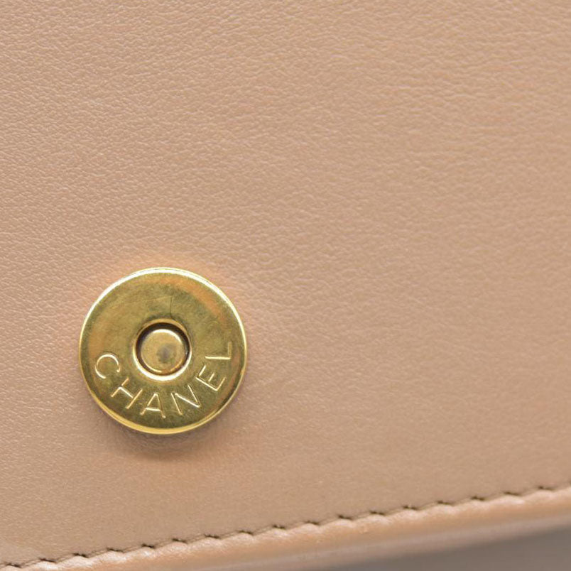 $3575 Chanel Caviar Quilted Boy Wallet On Chain WOC Dark Beige