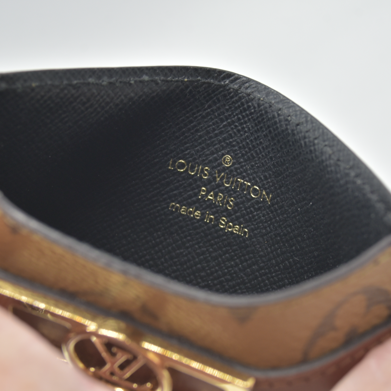 $460 Louis Vuitton Monogram Canvas Reverse Dauphine Card Holder RFID CONSIGNMENT