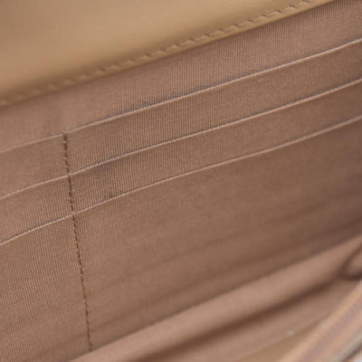 $3575 Chanel Caviar Quilted Boy Wallet On Chain WOC Dark Beige