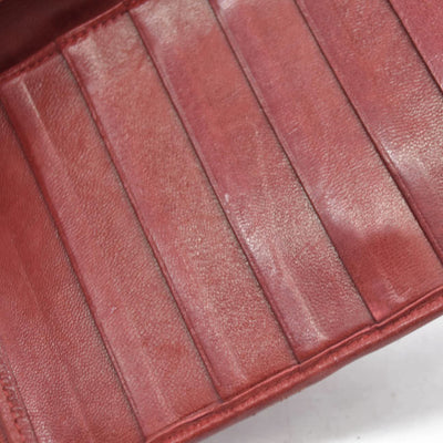 Chanel Chanel Red Lambskin Bicolore Wallet