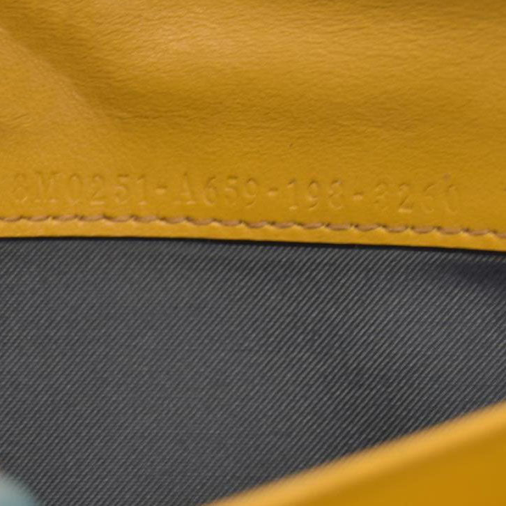 FENDI Zucca Leather Long Bifold Wallet Yellow
