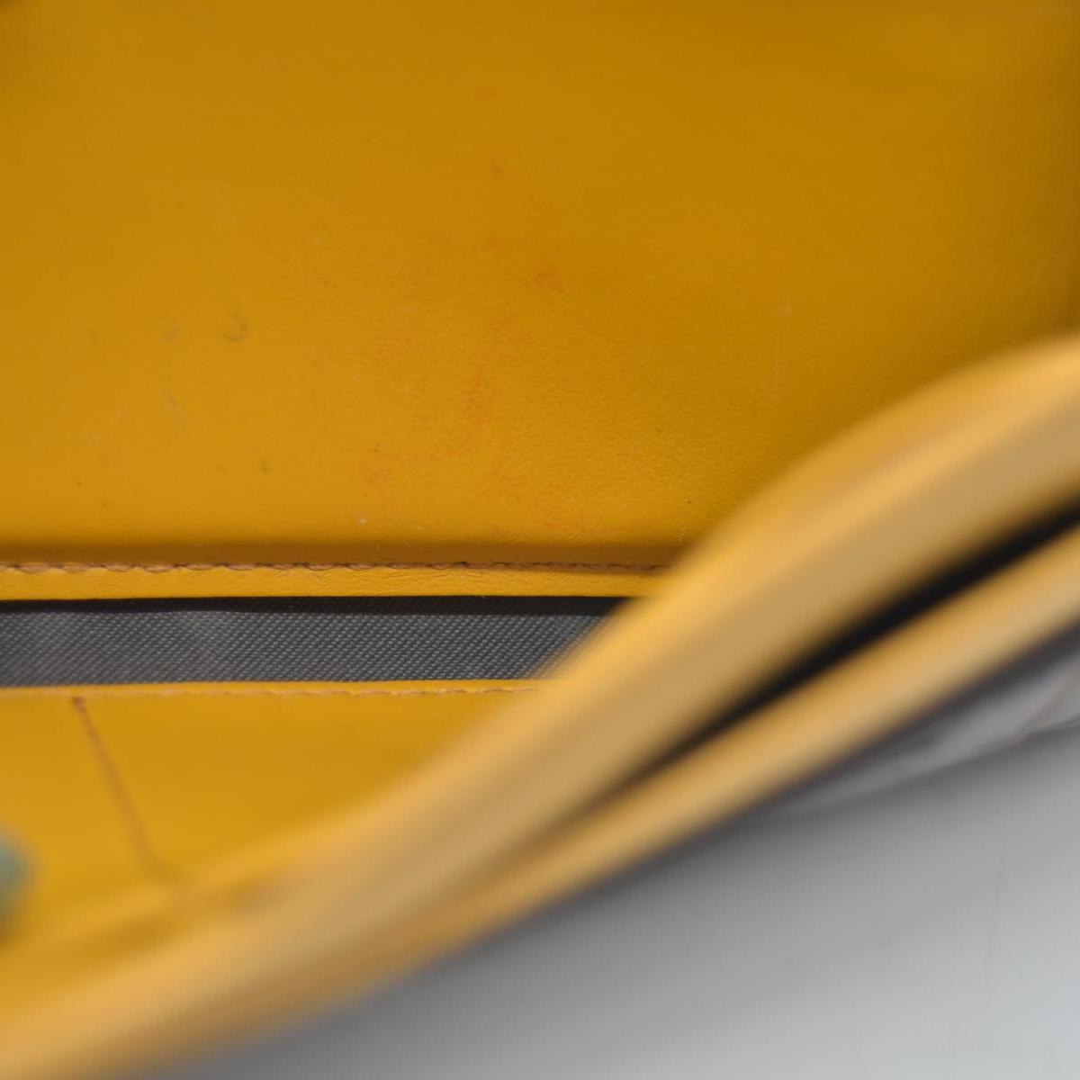 FENDI Zucca Leather Long Bifold Wallet Yellow