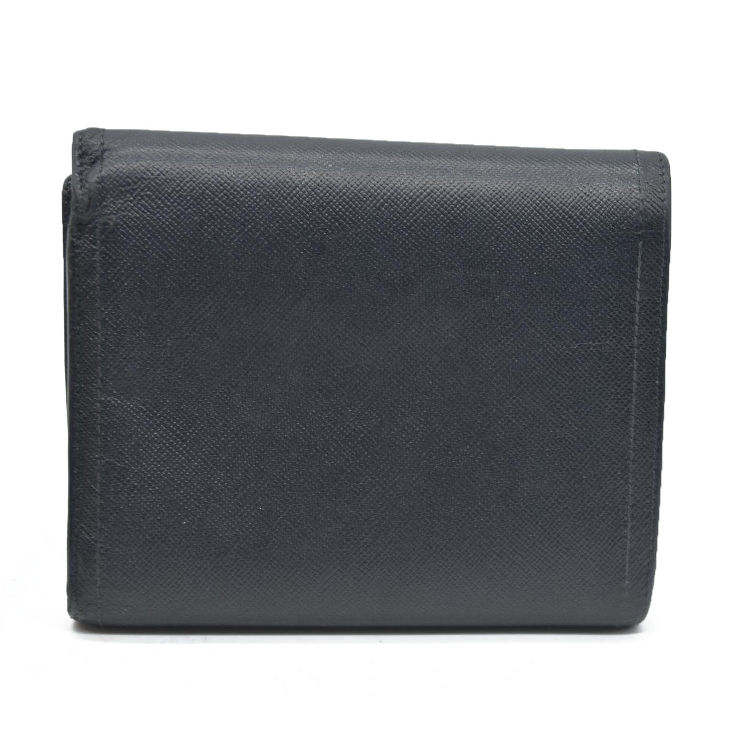 Prada Leather wallet Flap Closure Milano Dal 1913