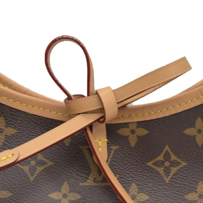 $2850 Louis Vuitton Monogram Carryall PM Brown Crossbody Travel Bag