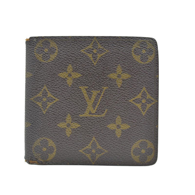 $545 1994 Louis Vuitton Monogram Portefeiulle Marco Bifold Wallet Brown CA0934