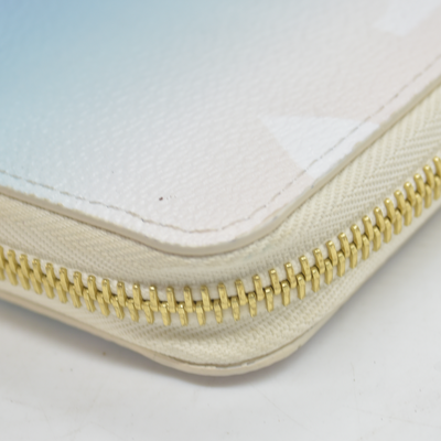 $1120 Louis Vuitton RFID Monogram Giant By The Pool Zippy Wallet Blue CONSIGNMENT